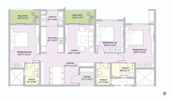 Featured Image of Century Astoria 4 BHK Floor Plan